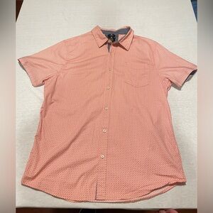 Lee Men's Coral Short Sleeve Button Down Shirt